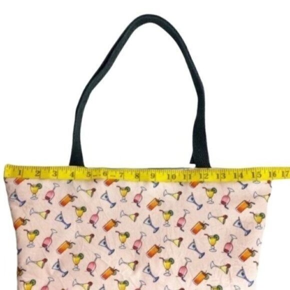 Martini’s Daquiri’s & Fun  cocktails fabric tote bag - Picture 6 of 9